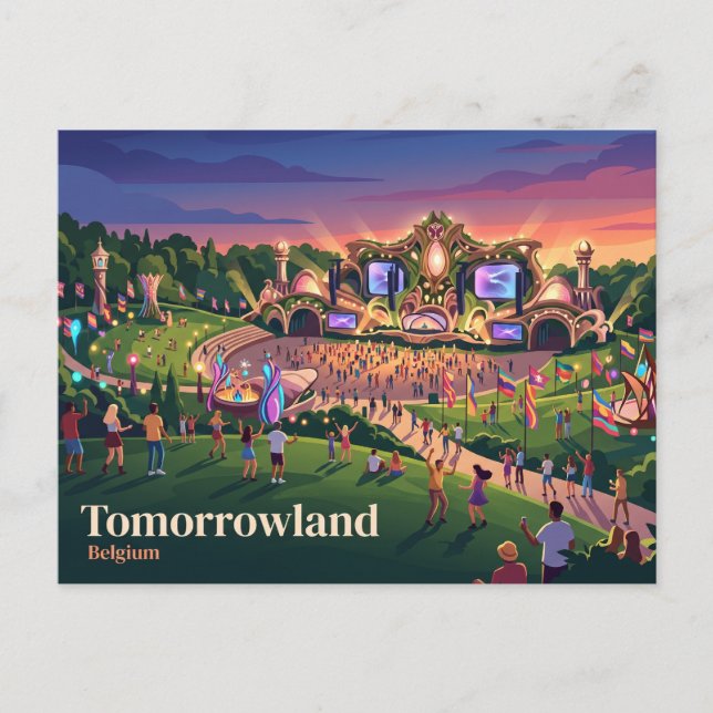 Cartão Postal Tomorrowland Boom Bélgica (Frente)