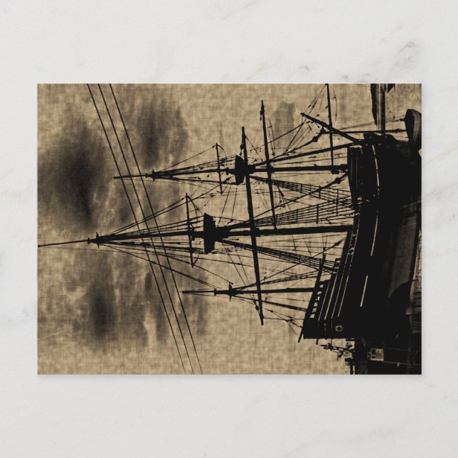 Cartão postal Tonelado para o navio Mayflower (Frente)