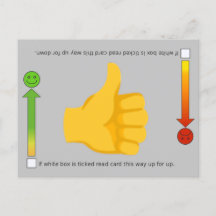 "Tons acima",Cartão postal Emoji