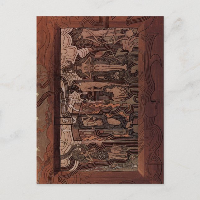 Cartão Postal Toorop, Jan Das Lied der Zeit 1893 Technical Paste (Frente)