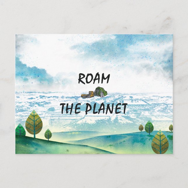 Cartão Postal TOP Roam o Planeta (Frente)