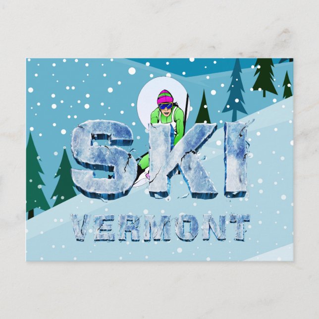 Cartão Postal TOP Ski Vermont (Frente)