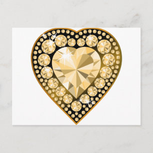 Cartão Postal Topaz Gem Heart