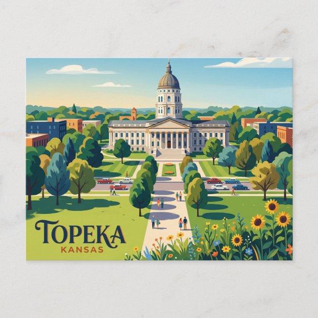 Cartão Postal Topeka Kansas (Frente)
