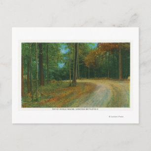 Cartão Postal Topo da Ravina Média de Saratoga Battlefield