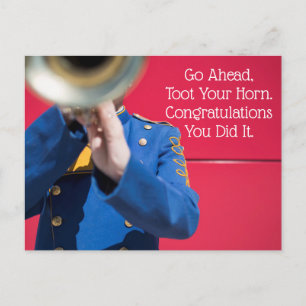 Cartão Postal Toque seu chifre - Jogador de Banda