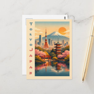 Cartão Postal Tóquio Antigo Japão