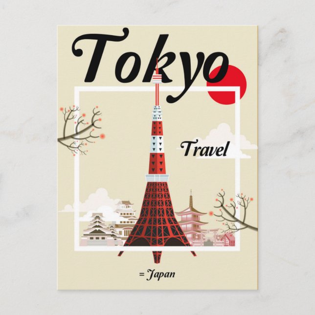 Cartão Postal Tóquio Japão - Ásia Viagens vintage japonesa (Frente)