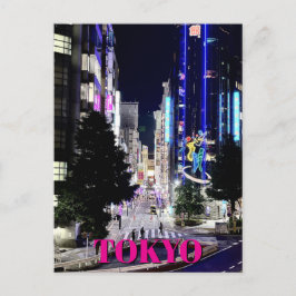 Cartão Postal Tóquio Japão Luzes de Neon à Noite