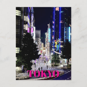 Cartão Postal Tóquio Japão Luzes de Neon à Noite