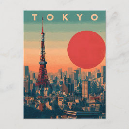 Cartão Postal Tóquio Japão vintage