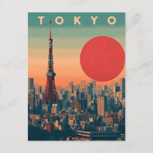 Cartão Postal Tóquio Japão vintage