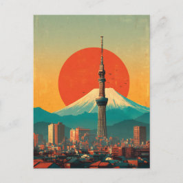 Cartão Postal Tóquio Japão vintage