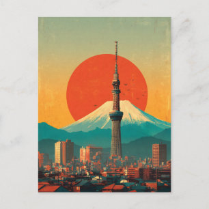 Cartão Postal Tóquio Japão vintage