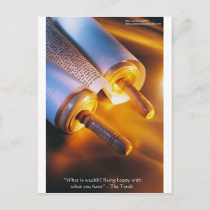 Cartão Postal Torah Wisdom (Riqueza/Felicidade) Presentes, Lagoa