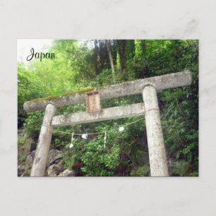 Cartão Postal torii de madeira de hakone
