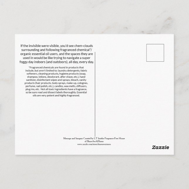 Cartão Postal Tornando o Invisível Visível (Verso)