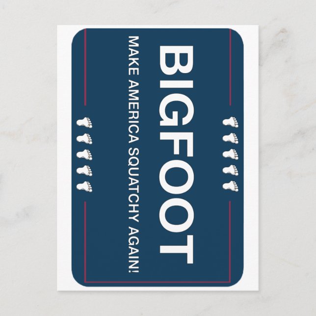 Cartão Postal Torne a América Esmagadora novamente (Frente)