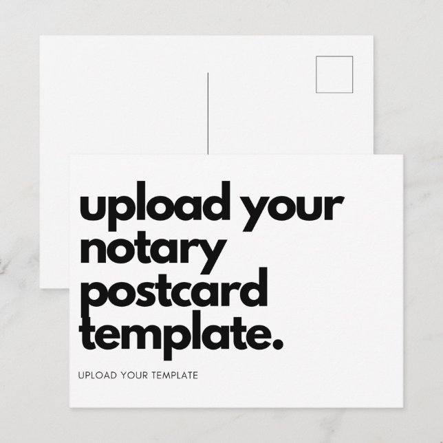 Cartão Postal Torne o seu Vazio moderno personalizado notarial (Frente/Verso)