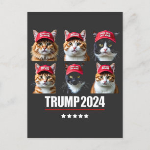 Cartão Postal Torne os gatos seguros novamente a eleição de Maga