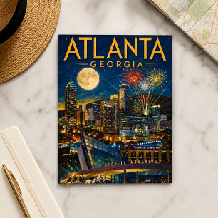 Cartão Postal Torneio de Futebol de Atlanta Geórgia 2026 Souveni
