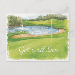 Cartão Postal Torneio de golfe Recupere-se logo no campo de golf