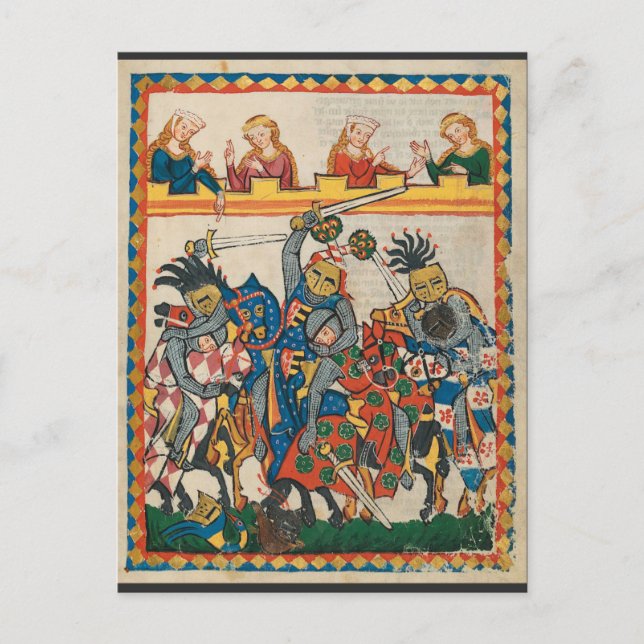 Cartão Postal Torneio medieval, 14 Centro (Frente)