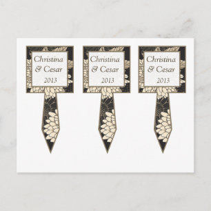 Cartão Postal Torneiras de 3 Taças picam crivos pretos/cravo-da-