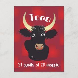 Cartão Postal Toro 21 prile al 20 maggio Cartolina