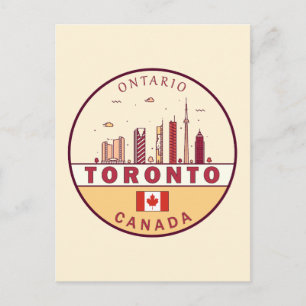 Cartão Postal Toronto Canada City Skyline Emblem