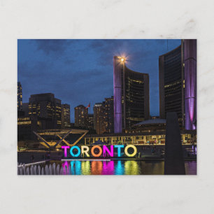 Cartão Postal Toronto Colorful Skyline