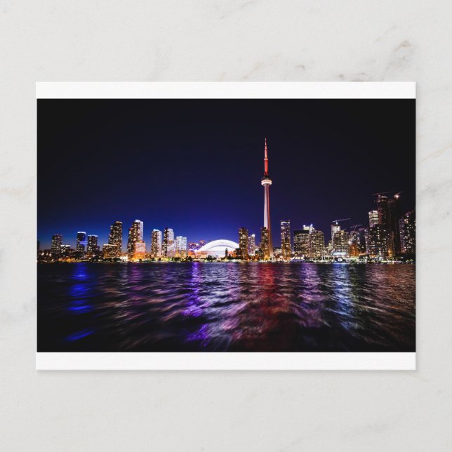 Cartão Postal Toronto Night Skyline (Frente)