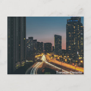 Cartão Postal Toronto Ontario City Night Sky