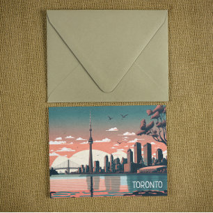 Cartão Postal Toronto Ontario Panorama Visualiza a paisagem digi