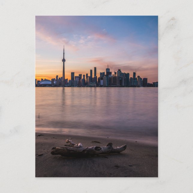 Cartão Postal Toronto Skyline no Sunset (Frente)