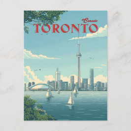 Cartão Postal Toronto Skyline Sails Afastado