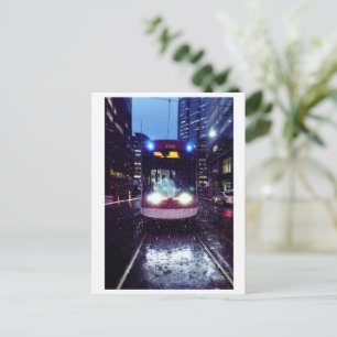 Cartão Postal Toronto, Street Car na Chuva Pesada