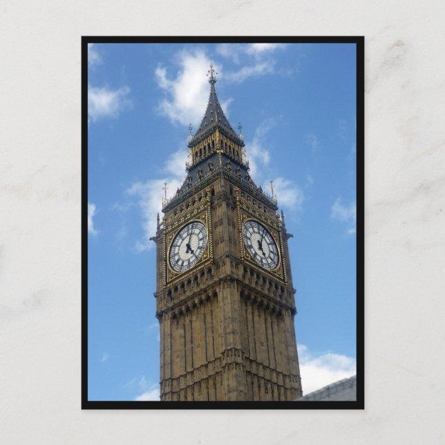 Cartão Postal torre big ben fronteira (Frente)
