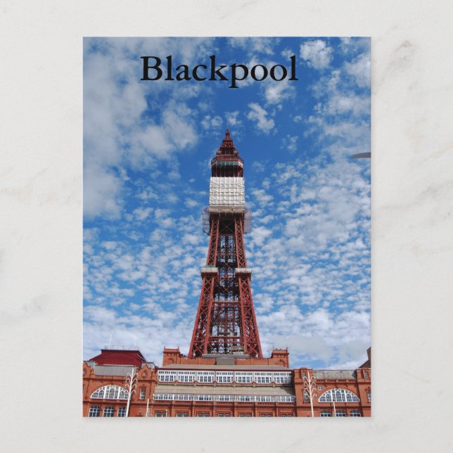 Cartão postal Torre Blackpool (Frente)