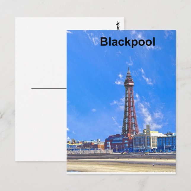Cartão Postal Torre Blackpool (Frente/Verso)