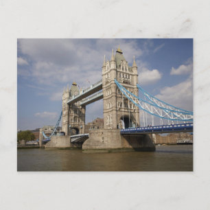 Cartão Postal Torre Bridge e Rio Tâmisa, Londres,