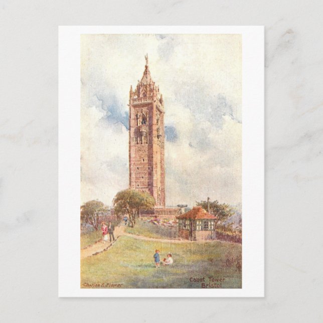 Cartão Postal Torre Cabot Vintage, Bristol (Frente)