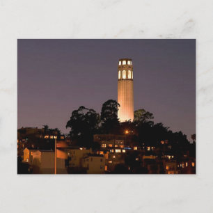 Cartão Postal Torre Coit à Noite