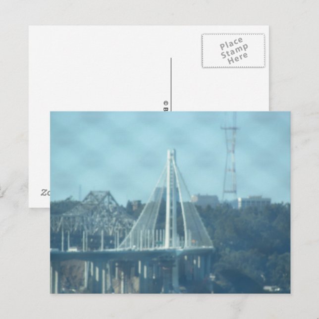 Cartão postal - Torre da Ponte de Oakland Bay (Frente/Verso)