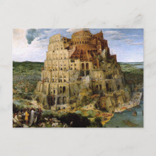 Cartão Postal Torre de Babel - 1563
