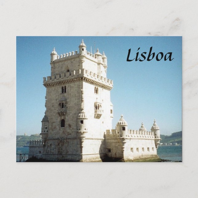 Cartão Postal torre de belém lisboa (Frente)