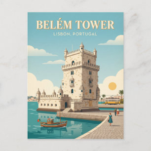 Cartão Postal Torre de Belém Lisboa Portugal