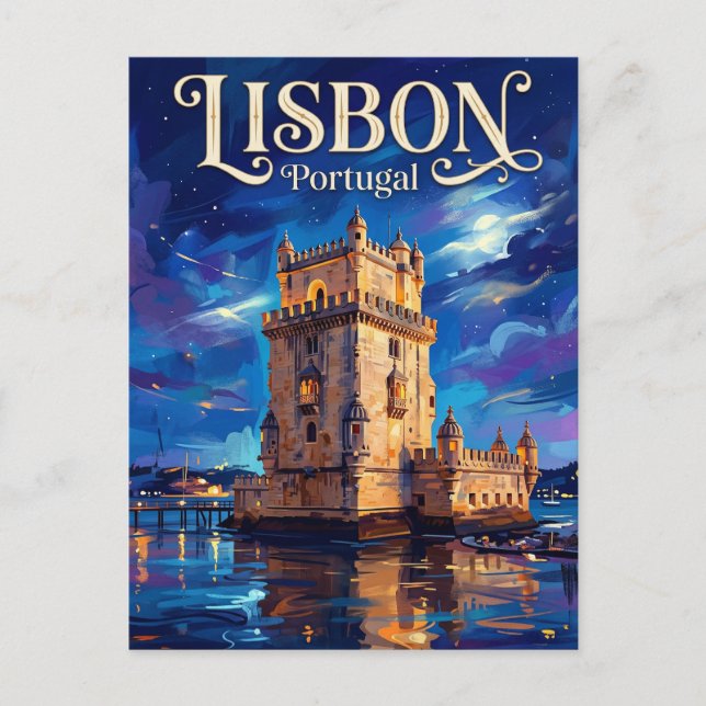 Cartão Postal Torre de Belém Portugal (Frente)