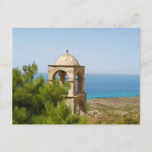 Cartão Postal Torre de campainha de aquarela