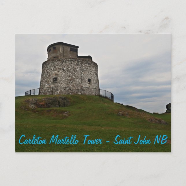 Cartão Postal Torre de Carleton Martello - St John N.B. (Frente)